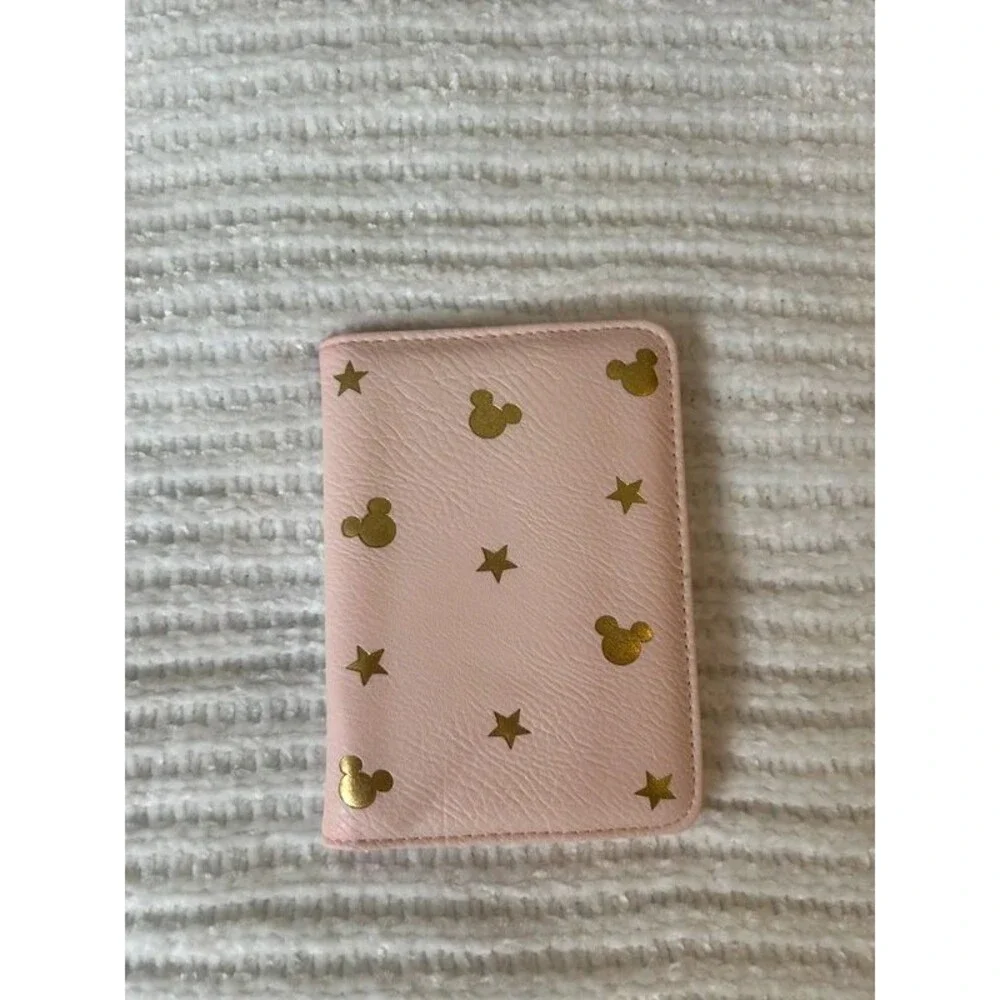 Disney Passport Holder Pink Mickey Mouse Stars Disney Park Y2K Collectibles
